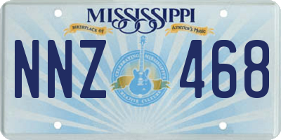 MS license plate NNZ468