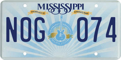 MS license plate NOG074