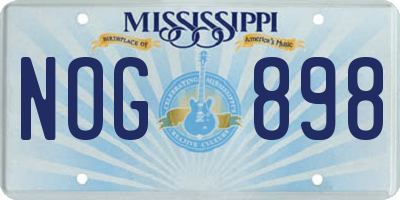 MS license plate NOG898