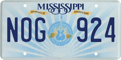 MS license plate NOG924