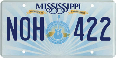 MS license plate NOH422