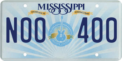 MS license plate NOO400