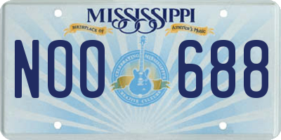 MS license plate NOO688