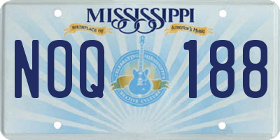 MS license plate NOQ188