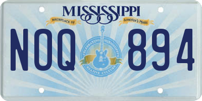 MS license plate NOQ894