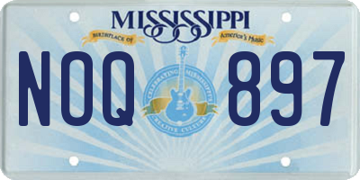 MS license plate NOQ897