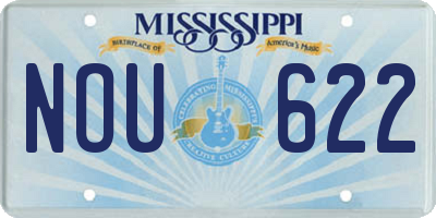 MS license plate NOU622