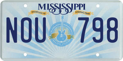 MS license plate NOU798
