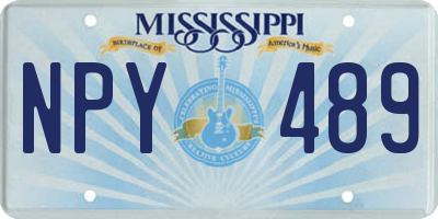 MS license plate NPY489