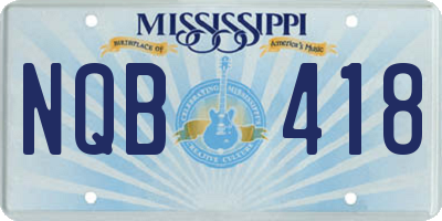 MS license plate NQB418