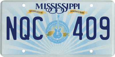 MS license plate NQC409