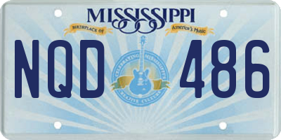 MS license plate NQD486