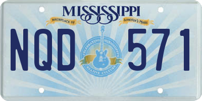 MS license plate NQD571