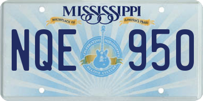 MS license plate NQE950