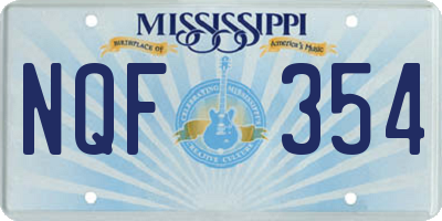 MS license plate NQF354