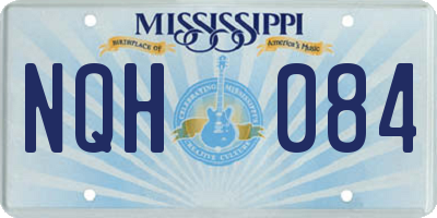 MS license plate NQH084