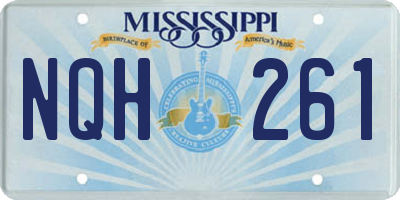 MS license plate NQH261