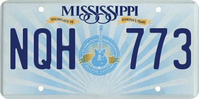 MS license plate NQH773