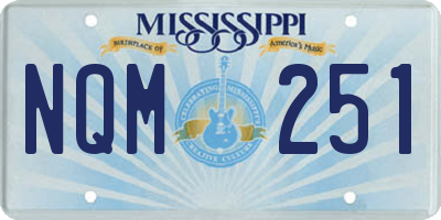 MS license plate NQM251