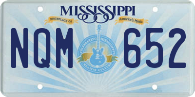MS license plate NQM652