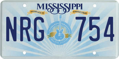 MS license plate NRG754