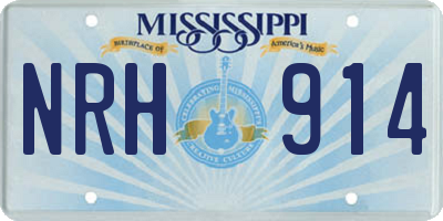 MS license plate NRH914