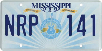 MS license plate NRP141