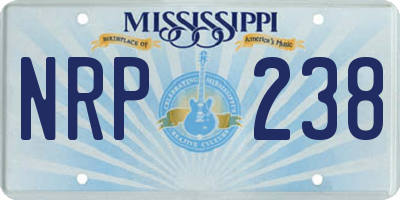 MS license plate NRP238