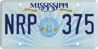 MS license plate NRP375
