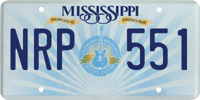 MS license plate NRP551