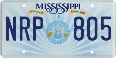 MS license plate NRP805