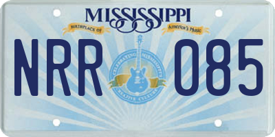 MS license plate NRR085