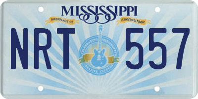 MS license plate NRT557