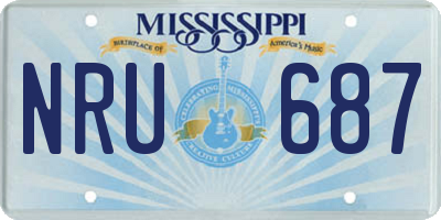 MS license plate NRU687