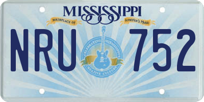 MS license plate NRU752