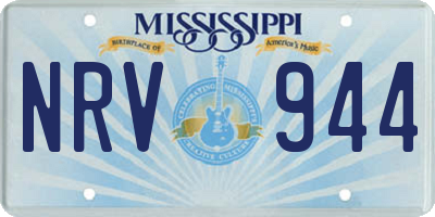 MS license plate NRV944