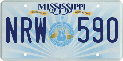 MS license plate NRW590