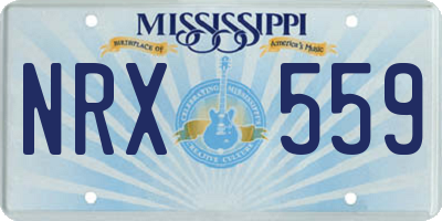 MS license plate NRX559