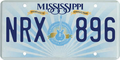 MS license plate NRX896
