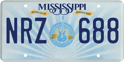 MS license plate NRZ688