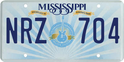MS license plate NRZ704