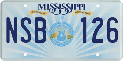 MS license plate NSB126