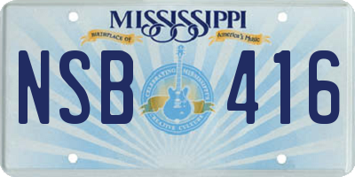 MS license plate NSB416