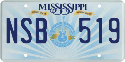 MS license plate NSB519
