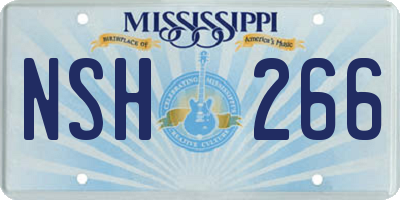 MS license plate NSH266