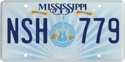 MS license plate NSH779