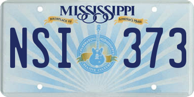 MS license plate NSI373