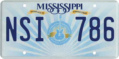 MS license plate NSI786