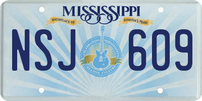 MS license plate NSJ609
