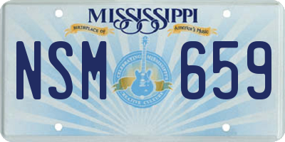 MS license plate NSM659